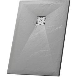 Душевой поддон RGW Stone Tray ST-Co, 80х120х2,5 см, прямоугольный, из искусственного камня, низкий, цвет: бетон, с антискользящим рельефным покрытием, без бортика