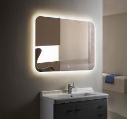 Зеркало Silver Мirrors Стив, 100х80 см, с LED/ЛЕД-подсветкой, прямоугольное, выключатель сенсорный с диммером, для ванны, навесное/подвесное/настенное