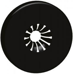 Розетка пластиковая FAR для вентиля, черная глянцевая для труб 10-20 мм 