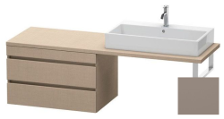 Тумба под раковину для консоли/столешницы Duravit DuraStyle 80х47,8х51,2 см, подвесная, ДСП, цвет: лен/базальт, 1 выдвижной ящик, прямоугольная