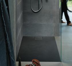 Душевой поддон Duravit Stonetto 160х90х5 см, минеральное литье DuraSolid, цвет: антрацит, антискольжение, (без установочного комплекта, без экрана, без слива), прямоугольный
