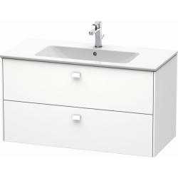 Тумба под раковину для консоли/столешницы Duravit Brioso 102х55х44,2 см, подвесная, ДСП, цвет: белый матовый, 2 выдвижных ящика, прямоугольная