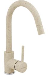 Смеситель для кухни/мойки Longran Logic, однорычажный, поворотный, керамический картридж, высокий, длина излива 177 мм, латунь, цвет саббиа