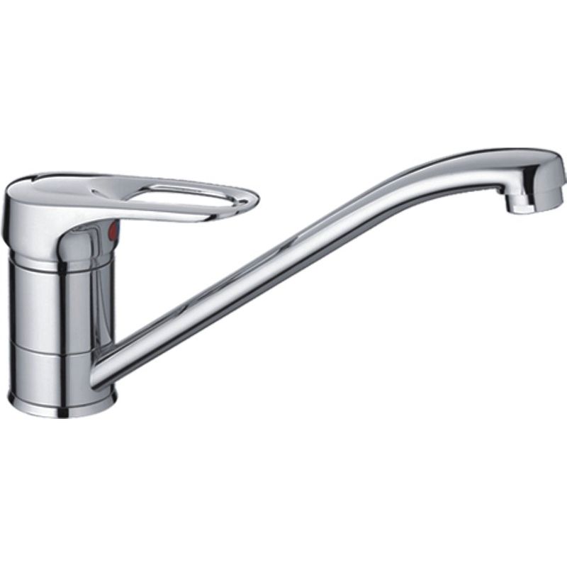 Смеситель для кухни/мойки HAIBA CRON однозахватный, поворотный, длина 221 мм, силумин, цвет хром