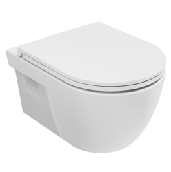 Унитаз подвесной ISVEA Soluzione XX, 365х520х400 мм, цвет: белый, горизонтальный (в стену) выпуск, без сиденья, безободковый, антивсплеск, под скрытый бачок