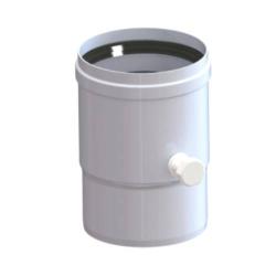 Конденсатоотводчик Gekon D80 мм, L=120 мм Моно (Одноконтурный) универсальный для дымохода, цвет белый, алюминий