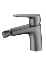 Смеситель для биде Aquatek Бетта однорычажный, керамический картридж, поворотный излив, длина 133 мм, латунь, цвет оружейная сталь, без шланга/лейки