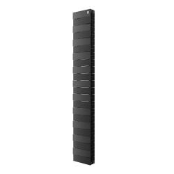 Радиатор отопления Royal Thermo PianoForte Tower 200 /Noir Sable (22 секции) биметаллический, боковое подключение, для квартиры, дома, водяные, мощность 1050 Вт, настенный, батарея, черный