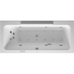 Ванна Duravit Starck 180х80 см гидромассажная, отдельностоящая, акриловая, цвет: белый, с ножками/сливом-переливом, с фронтальной панелью, овальная, с системой гидромассажа Combi System P, с двумя наклонами для спины
