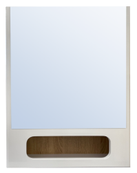 Зеркальный шкаф GRADEONIKA "Сириус 500", 50х13х80 см, без подсветки, подвесной, цвет белый/дуб сонома, зеркало, 1 распашная дверца, прямоугольный, правый, правосторонний