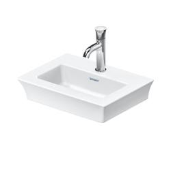 Раковина DURAVIT White Tulip WonderGliss , 45х33х13,5 см, подвесная сверху, прямоугольная, санфарфор, цвет белый, 1 отверстие под смеситель, антигрязевое покрытие, без перелива