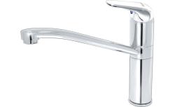 Смеситель для кухни/мойки Варион PALMA, однорычажный, поворотный, керамический, длина излива 155 мм, латунь, цвет хром