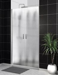 Душевая дверь BelBagno Uno, 100х190 см, шиншилла стекло/профиль хром, в нишу, универсальная установка, закаленное стекло, распашная