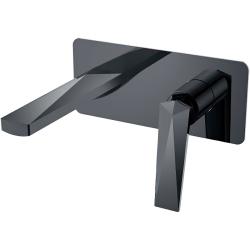 Смеситель для раковины/умывальника Boheme Venturo, встраиваемый, однорычажный, неповоротный, керамический, длина излива 190 мм, латунь, цвет оружейная сталь