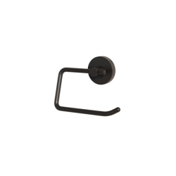 Держатель для туалетной бумаги IDDIS Sena, без крышки, черный матовый, настенный, сплав металлов, форма округлая, для туалета/ванной, бумагодержатель SENSB00i43