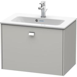 Тумба под раковину для консоли/столешницы Duravit Brioso 62х48х44,2 см, подвесная, ДСП, цвет: бетонно-серый/хром, 1 выдвижной ящик, прямоугольная