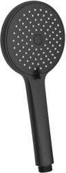Душевая лейка IDDIS Ray, круглая, с 3 режимами, размер 107 мм, ABS-пластик, цвет черный матовый, для душа/ванной