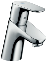 Смеситель для раковины/умывальника Hansgrohe Focus для холодной воды, однорычажный, фиксированный, излив короткий, длина 10,1 см, керамический, латунь, цвет хром, без донного клапана