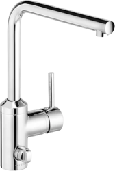 Смеситель для кухни/мойки KLUDI L-INE, однорычажный, поворотный, латунный,  длина излива 210 мм, латунь, цвет хром