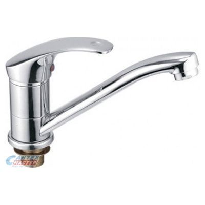 Смеситель для кухни/мойки Ledeme H36 однорычажный, керамический, с поворотным изливом, длина 161 мм, латунь, цвет хром, кухонный, хромированный, вертикальный, однорукий, одноручный, однозахватный, одноручковые, кран, комплект, сантехника