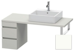 Тумба/шкафчик для консоли/столешницы Duravit DuraStyle под раковину 30х47,8х51,2 см, подвесная, ДСП, цвет: бетонно-серый/белый матовый, 2 выдвижных ящика, прямоугольная