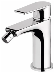 Смеситель для биде Cezares Nautic, однорычажный, низкий, длина излива 112 мм, неповоротный, керамический, латунь, цвет белый матовый, с донным клапаном