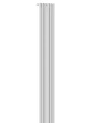 Радиатор отопления Empatiko Takt, однорядный, стальной, трубчатый, 6 секций, межосевое расстояние 1250 мм, высота 1286 мм, длина 232 мм, цвет шелковистый белый, боковое подключение