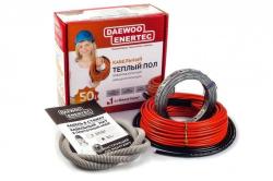 Двужильный кабельный теплый пол Daewoo Enertec DW25W22L 550 Вт длина 22 м электрический, под плитку, линолеум, ламинат, ковролин, керамогранит, паркет