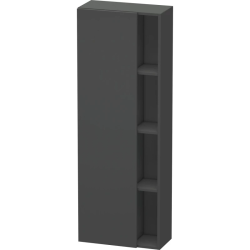 Пенал Duravit DuraStyle, 50x24x140 см, подвесной, (левый), с дверцей, с закрытыми/открытыми полками, цвет: графит матовый, в ванную комнату
