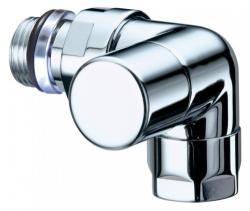 Запорный трехосевой вентиль Far 1/2" M24x19 с накидной гайкой цвет серебрянный с уплотнением правый