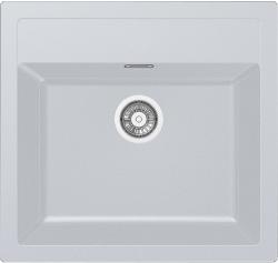 Мойка кухонная Franke SIRIUS SID 610, 56х53 см, врезная, тектонит (Tectonite®), прямоугольная, цвет белый, без отверстия под смеситель, без крыла, слив-перелив, врезная в столещницу, для кухни