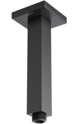 Держатель верхнего душа Aquatek AQ2172MB 150 мм цвет матовый черный, потолочный, квадратный, для ванной, нержавеющая сталь