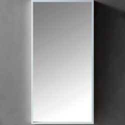 Зеркало Abber Stein, 60х110 см, без подсветки, прямоугольное, цвет рамы: белый, для ванны, навесное/подвесное/настенное