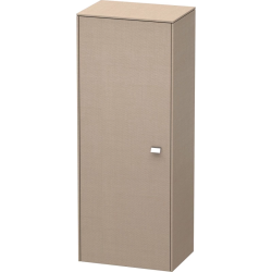 Пенал Duravit Brioso L, 52x36x133 см, подвесной, (левый), с дверцей, с полкой, со стеклянными полками, цвет: лен/хром, в ванную комнату