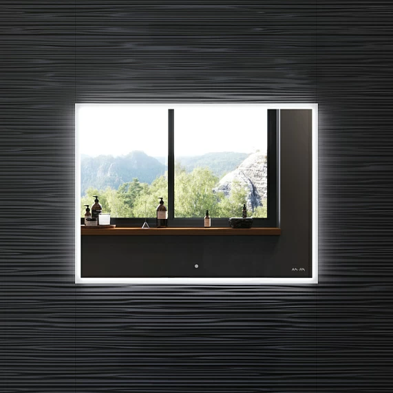 Зеркало AM.PM Spirit 2.0, 800х40х600 мм, с LED/ЛЕД-подсветкой, прямоугольное, с антизапотеванием сенсорное, для ванны, навесное/подвесное/настенное