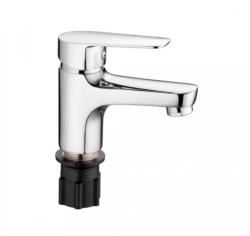 Смеситель для раковины/умывальника Accoona, однорычажный, неповоротный, керамический, длина излива 96 мм, цинк, цвет хром