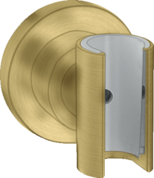 Держатель для душевой лейки Axor Citterio, настенный, металлический, фиксированный, круглый, для душа/ванной/душевой кабины, цвет шлифованная медь, на стенку