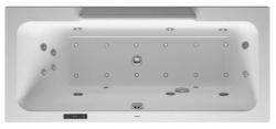 Ванна Duravit DuraStyle 170х75 см гидромассажная, встраиваемая/пристенная, акриловая, цвет: белый, с ножками/сливом-переливом, без фронтальной панели, прямоугольная, с системой гидромассажа Combi-System L, c наклоном для спины слева, левая