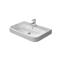 Раковина DURAVIT Happy D.2 65х50,5х17 см, подвесная, прямоугольная, санфарфор, шлифованная, цвет белый, с 1 отверстием под смеситель, слив/перелив