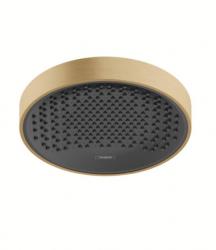Верхний душ Hansgrohe Rainfinity 250 1jet, настенный/потолочный монтаж, круглый, с 1 режимом: PowderRain, размер 25 см, алюминий, цвет шлифованная бронза/графит