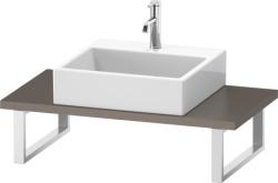 Столешница Duravit Brioso, для консоли, консольное полотно, 80х48х3 см, ДСП, прямоугольная, тонкая, цвет: базальт,  для одной раковины/умывальника/рукомойника, 1 вырез под раковину, установка по центру