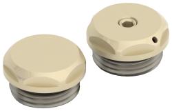 Спускной клапан/заглушка Сунержа G 1/2" НР, d 25 мм 2 штуки, для полотенцесушителей, цвет жемчужно-бежевый