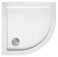 Душевой поддон Cezares Tray, 90х90х3,5 см, четверть круга/угловой, стеклокомпозит, низкий, белый, с бортиком, литой, литьевой, для душа