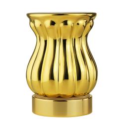 Стакан Migliore Olivia, с держателем, настольный, латунь/керамика, форма округлая, для зубных щеток в ванную/туалет/душевую кабину, цвет золото