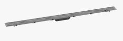 Решетка Hansgrohe RainDrain Rock 120, для душевого трапа 130х5,8 см, цвет нержавеющая сталь, для душа в пол, нержавеющая сталь, прямоугольная, для облицовки плиткой