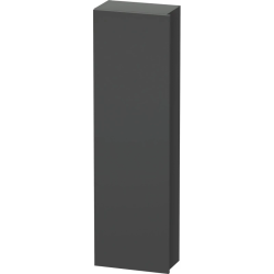 Пенал Duravit DuraStyle, 40x24x140 см, подвесной, (правый), с дверцей, с полкой, со стеклянными полками, цвет: графит/белый матовый, в ванную комнату