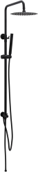 Душевой гарнитур Allen Brau Priority наружного монтажа, высота 905-1225 мм цвет черный матовый, 3 режима, тропический душ (с верхней лейкой)/стойка/лейка/шланг