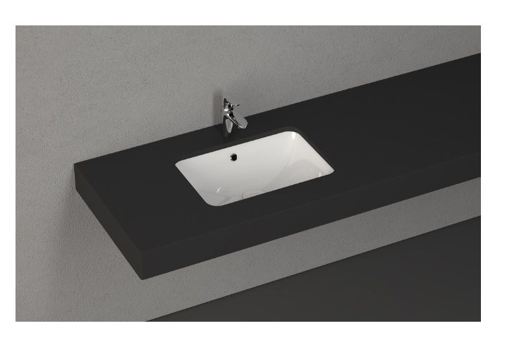 Раковина ISVEA Soluzione 10PL77045SV 50х16,3х34 встраиваемая снизу, прямоугольная, керамическая/фарфоровая, цвет белый, без отверстия под смеситель, слив-перелив