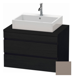 Тумба под раковину для консоли/столешницы Duravit DuraStyle 80х54,8х51,2 см, подвесная, ДСП, цвет: дуб черный/базальт, 2 выдвижных ящика, прямоугольная