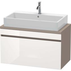 Тумба под раковину для консоли/столешницы Duravit DuraStyle 90х47,8х51,2 см, подвесная, ДСП, цвет: белый глянец/базальт, 1 выдвижной ящик, прямоугольная